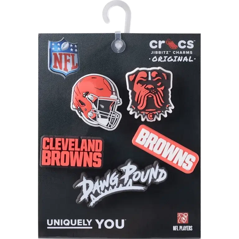 Nfl Cleveland Browns 5 Pack Jibbitz Shoe Charm Nfl Cleveland Browns 5 Pack Jibbitz Shoe Charm