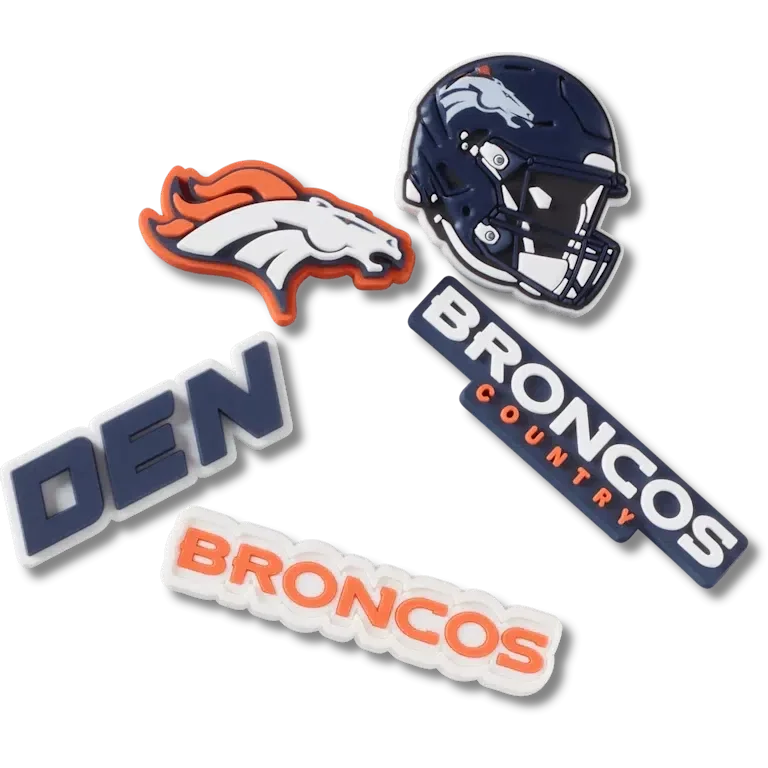 Nfl Denver Broncos 5 Pack Jibbitz Shoe Charm Nfl Denver Broncos 5 Pack Jibbitz Shoe Charm