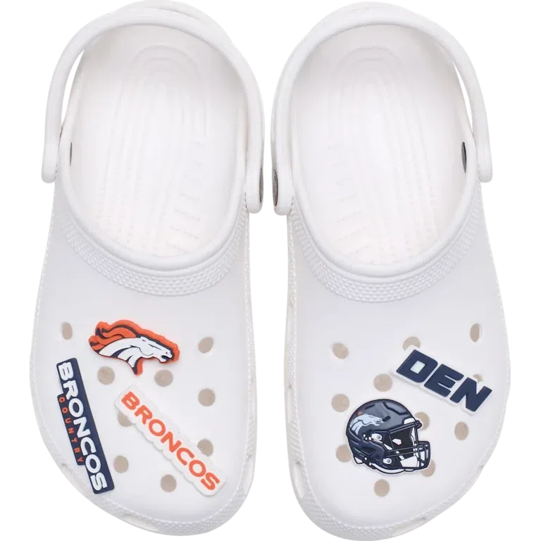Nfl Denver Broncos 5 Pack Jibbitz Shoe Charm Nfl Denver Broncos 5 Pack Jibbitz Shoe Charm