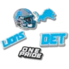 Nfl Detroit Lions 5 Pack Jibbitz Shoe Charm