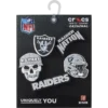 Nfl Las Vegas Raiders 5 Pack Jibbitz Shoe Charm