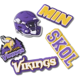Nfl Minnesota Vikings 5 Pack Jibbitz Shoe Charm