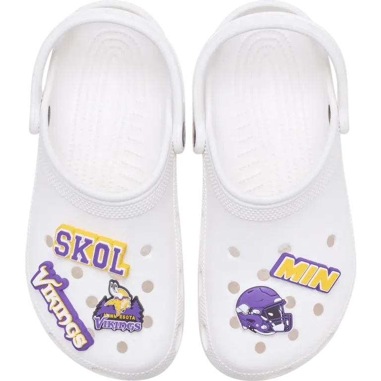 Nfl Minnesota Vikings 5 Pack Jibbitz Shoe Charm Nfl Minnesota Vikings 5 Pack Jibbitz Shoe Charm