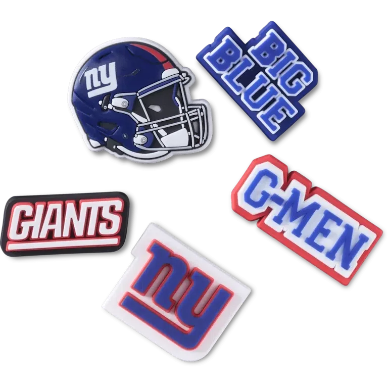 Nfl New York Giants 5 Pack Jibbitz Shoe Charm Nfl New York Giants 5 Pack Jibbitz Shoe Charm
