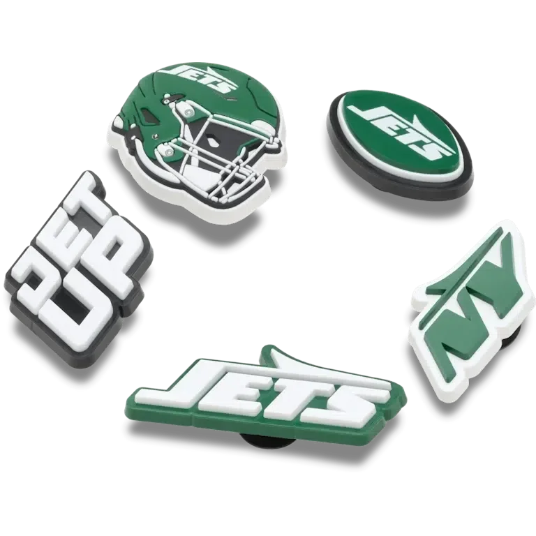 Nfl New York Jets 5 Pack Jibbitz Shoe Charm Nfl New York Jets 5 Pack Jibbitz Shoe Charm