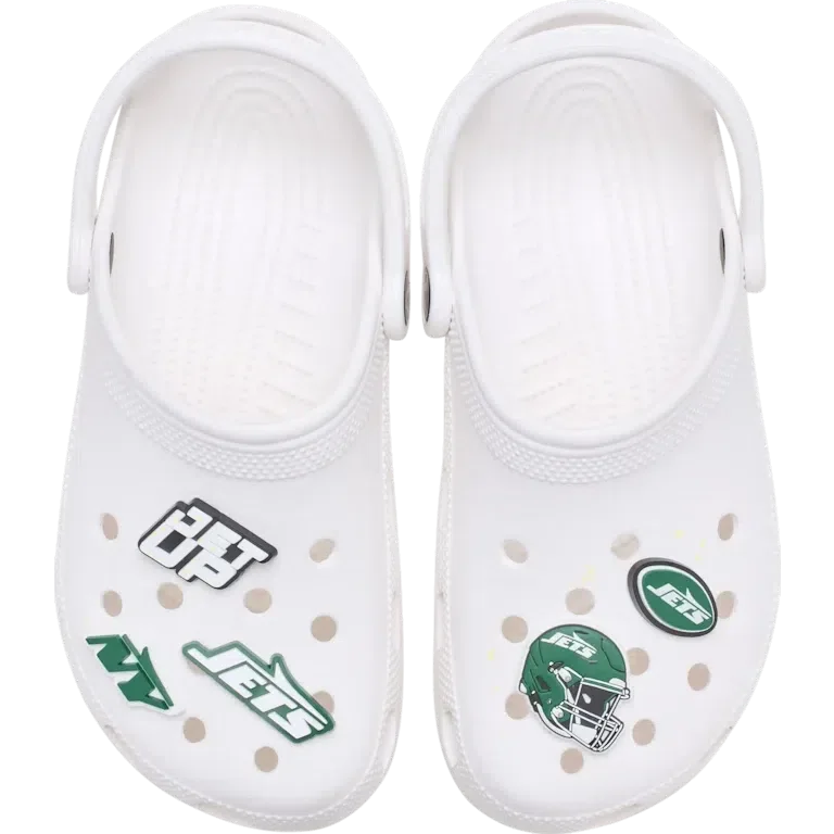 Nfl New York Jets 5 Pack Jibbitz Shoe Charm Nfl New York Jets 5 Pack Jibbitz Shoe Charm