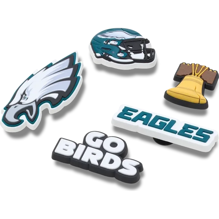 Nfl Philadelphia Eagles 5 Pack Jibbitz Shoe Charm Nfl Philadelphia Eagles 5 Pack Jibbitz Shoe Charm