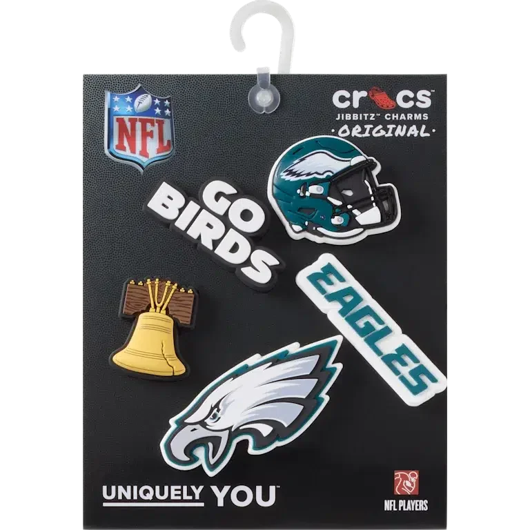Nfl Philadelphia Eagles 5 Pack Jibbitz Shoe Charm Nfl Philadelphia Eagles 5 Pack Jibbitz Shoe Charm
