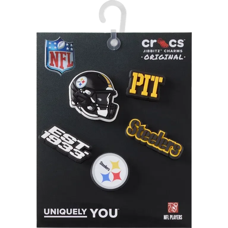 Nfl Pittsburgh Steelers 5 Pack Jibbitz Shoe Charm Nfl Pittsburgh Steelers 5 Pack Jibbitz Shoe Charm