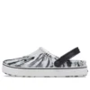 Off Court Clogs “Marble White Black”