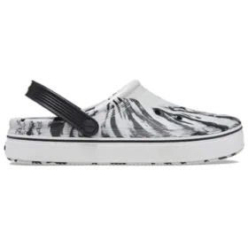 Off Court Clogs “Marble White Black”