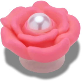 Pink Flower with Pearl Center Jibbitz™ Charms