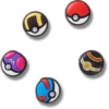 Poke Ball 5 Pack Jibbitz™ Charms