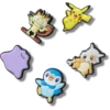 Pokemon Variety 5 Pck Jibbitz™ Charms