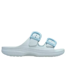 Saturday Enamel Buckle Sandal “Vapor Ice”