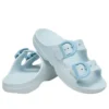 Saturday Enamel Buckle Sandal “Vapor Ice”