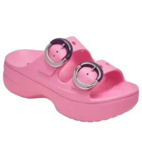 Saturday Platform Dipped Buckle Sandal “Pink Lemonade”