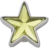 Silver and Green Smt Gem Star Jibbitz™ Charms