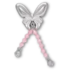 Silver Beaded Meta Butterfly Jibbitz™ Charms