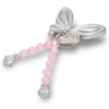 Silver Beaded Meta Butterfly Jibbitz™ Charms