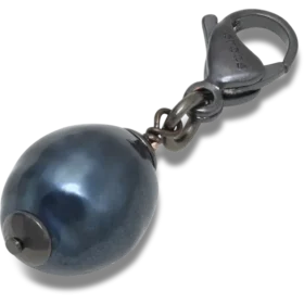 Silver Black Smt Pearl Charm Jibbitz Charm