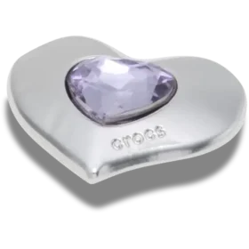 Silverandpurple Smt Gem Heart Jibbitz™ Charms