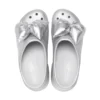 Siren Metallic Bow Clogs “Silver”