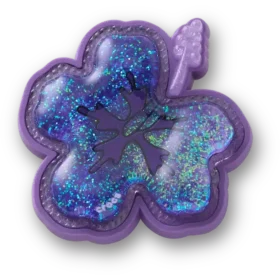 Squish Purple Hibiscus Jibbitz™ Charms