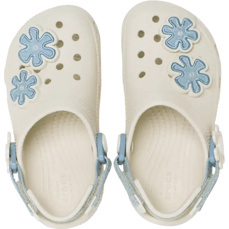 Toddler Classic Denim Flower Adjustable Backstrap Clog Toddler Classic Denim Flower Adjustable Backstrap Clog