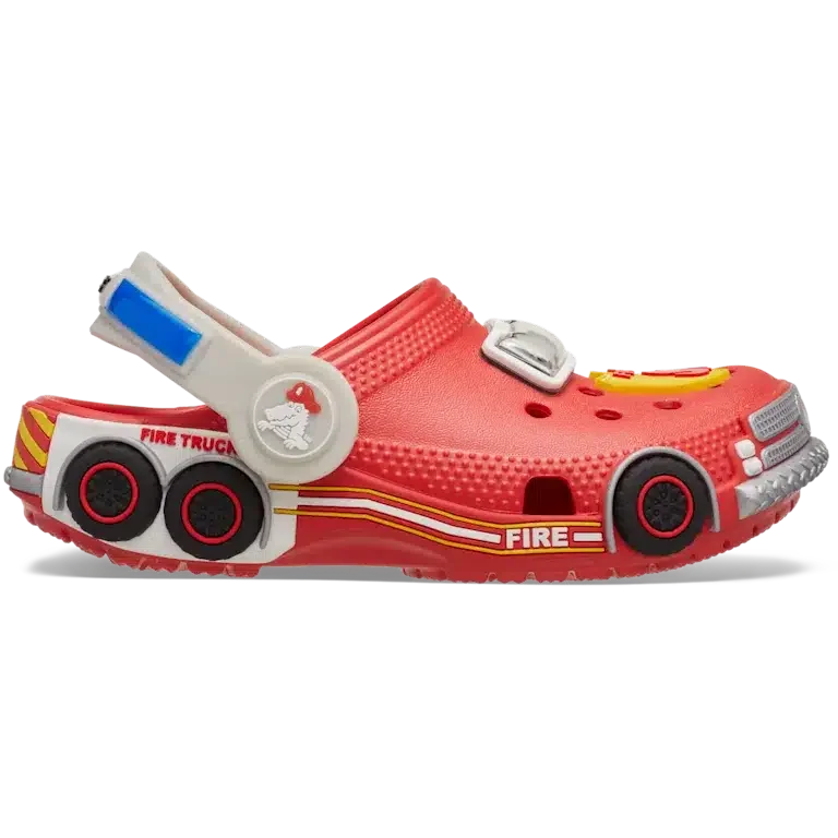 Toddler Classic Iam Fire Truck Lights Backstrap Clog Toddler Classic Iam Fire Truck Lights Backstrap Clog