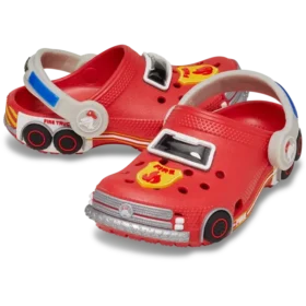 Toddler Classic Iam Fire Truck Lights Backstrap Clog