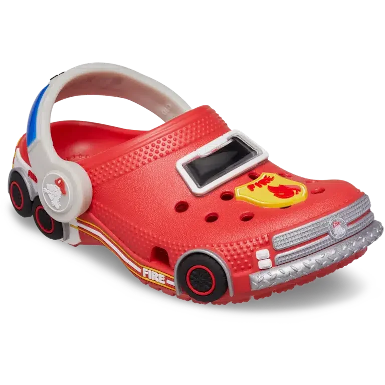 Toddler Classic Iam Fire Truck Lights Backstrap Clog Toddler Classic Iam Fire Truck Lights Backstrap Clog