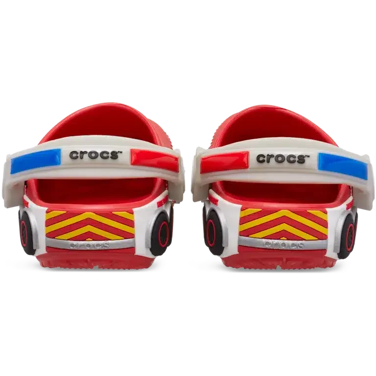 Toddler Classic Iam Fire Truck Lights Backstrap Clog Toddler Classic Iam Fire Truck Lights Backstrap Clog