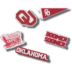 Univ of Oklahoma 5 Pack Jibbitz™ Charms